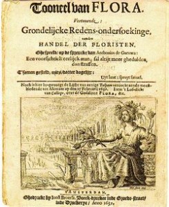 Pamphlet from the Dutch tulipomania, printed in 1637